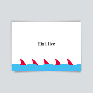Maritime Postkarte. High five.