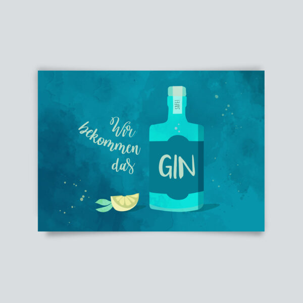 Postkarte gin