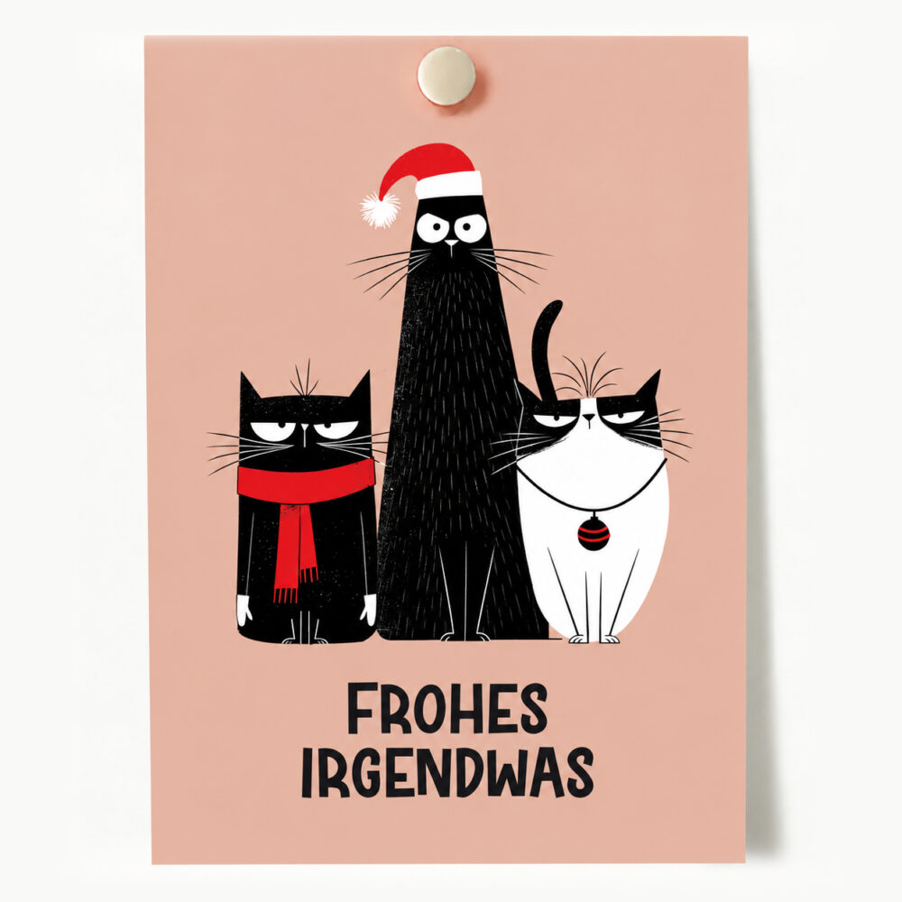 3 schwarze katzen